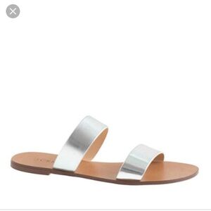 J. Crew Malta Mirror Silver Sandals